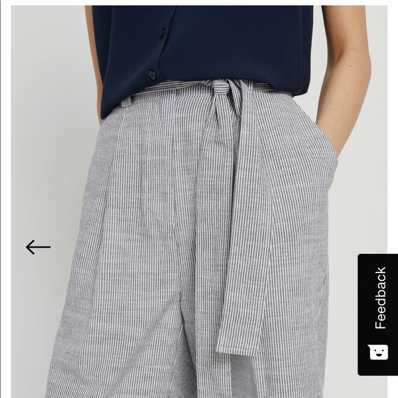 Frank and Oak Good Cotton Striped Wide-Leg Pants - Picture 3 of 8